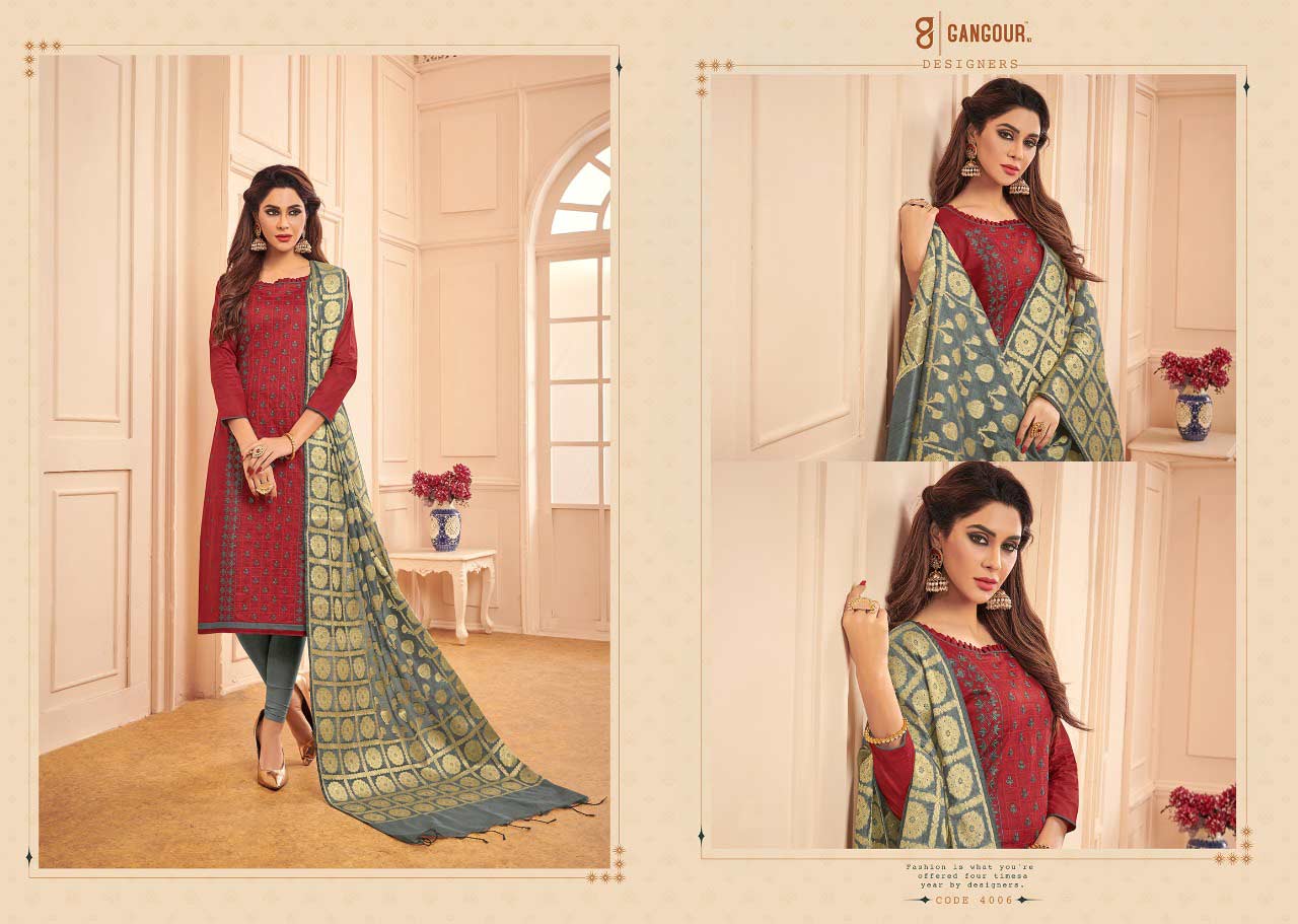 Chunri Vol-4 Gangour Nx Cotton Dress Materials Chunri Vol-4 Gangour Nx Cotton Dress Materials